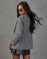 Whitmore Plaid Double Breasted Blazer