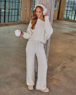 White % Chill Season Knit Drawstring Pants-5