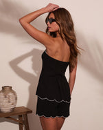 Laguna Nights Strapless Contrast Trim Top