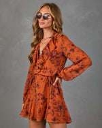 Spiced Bloom Floral Waist Tie Mini Dress