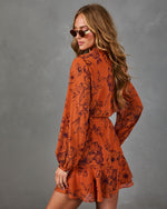 Spiced Bloom Floral Waist Tie Mini Dress