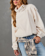 Janae Fleece Funnel Neck Moto Jacket