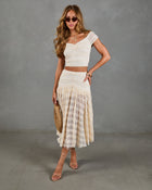 Dewy Moment Ruffle Lace Maxi Skirt