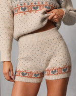 Ginger Snap Fair Isle Knit Shorts