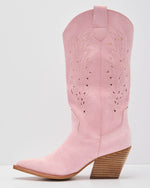 Dusty Pink % Arnell Laser Cut Western Boot-5