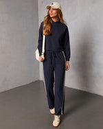 Quiet Day Hooded Knit Sweatshirt