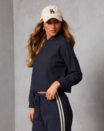 Quiet Day Hooded Knit Sweatshirt