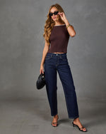 Daily Standard Knit Contrast Trim Tank Top