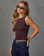 Daily Standard Knit Contrast Trim Tank Top