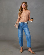Cedar Darling Contrast Twofer Cardigan