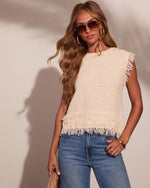 Gentle Influence Tiered Fringe Knit Sweater