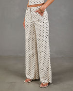 Leyah Linen Blend Polka Dot Pants