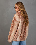 Meadow Mingle Faux Fur Doe Print Jacket