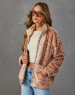 Meadow Mingle Faux Fur Doe Print Jacket