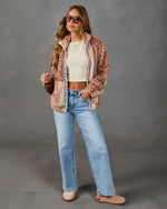 Meadow Mingle Faux Fur Doe Print Jacket