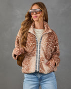 Meadow Mingle Faux Fur Doe Print Jacket