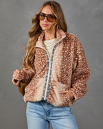 Meadow Mingle Faux Fur Doe Print Jacket