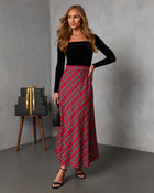 Tarenne Plaid Maxi Skirt