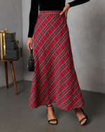 Tarenne Plaid Maxi Skirt