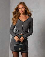 Sleigh Belle Raised Argyle Knit Cardigan