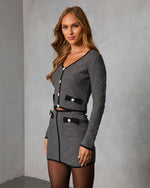 Sleigh Belle Raised Argyle Knit Cardigan