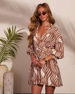 Sundrift Glow Abstract Mini Shirt Dress