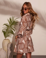 Sundrift Glow Abstract Mini Shirt Dress