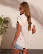 Wildflower Romance Embroidered Cotton Floral Top