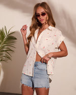 Wildflower Romance Embroidered Cotton Floral Top