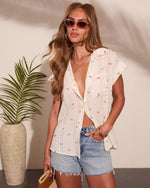 Wildflower Romance Embroidered Cotton Floral Top