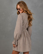 Crisp Affair Cotton Plaid Mini Dress