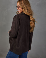Maple Dusk Faux Suede Blazer