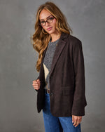 Maple Dusk Faux Suede Blazer