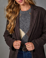 Maple Dusk Faux Suede Blazer