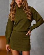 Sweater Weathered Knit Mini Skirt