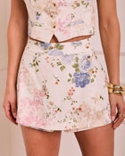 Petals At Noon Floral Mini Skort