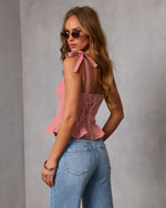 Bimini Striped Peplum Top