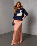 Soft Grace Graphic Swan Sweater