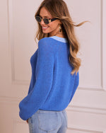 Soft Power Contrast Trim Cardigan