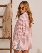 Arinah Striped Button Down Top