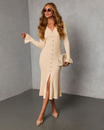 Robbyn Fit and Flare Knit Maxi Dress