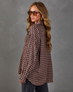Old West Plaid Button Down Top
