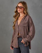 Old West Plaid Button Down Top