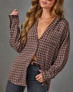 Old West Plaid Button Down Top