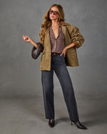 Old West Plaid Button Down Top