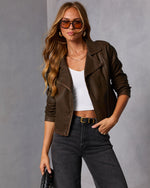 Reigna Leather Moto Jacket
