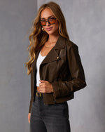 Reigna Leather Moto Jacket
