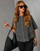 Whispering Oak Knit Caplet Sweater