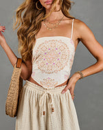 Hardin Abstract Mandala Print Bandana Top