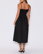 Black % Summer Essential Cotton Smocked Maxi Dress-4